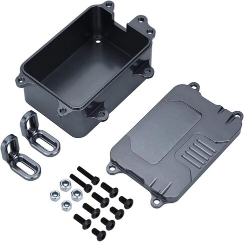 أجزاء إصلاح RC متوافقة مع SCX10 1/10 RC مركبة مركبة المتلقي Metal Box مربع مربع مربع أجزاء الالتزامات الاحتياطية in Kuwait