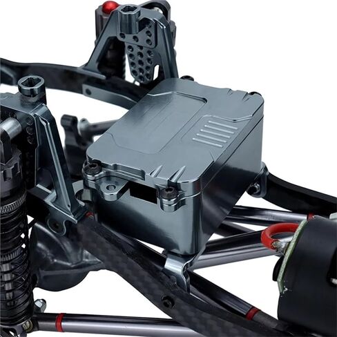 أجزاء إصلاح RC متوافقة مع SCX10 1/10 RC مركبة مركبة المتلقي Metal Box مربع مربع مربع أجزاء الالتزامات الاحتياطية in Kuwait