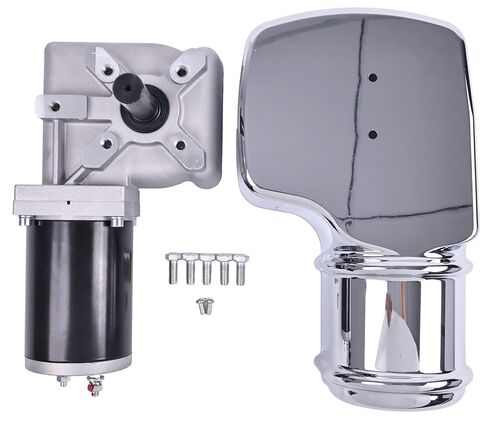 JZGRDN 90: 1 12V 0.8HP DUMP TRACK ROLL MOTION مع غطاء الكروم 600W 40 دورة في الدقيقة in Kuwait