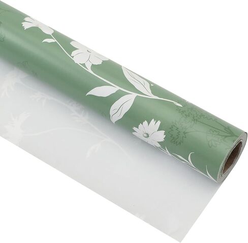 Flowers Wrapping Paper Roll-17 Inches X 32.8 Feet, Mini Roll, White Floral Design Wrap Paper for Girls Women Grandma, for Birthdays, Bridal Shower, Weddings, Anniversaries, Mother's Day, Floral Design, 1 Roll in Saudi Arabia