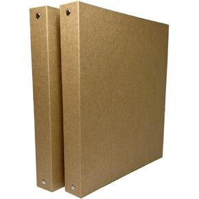 3-Ring Kraft Binder (2/Pack) 1-inch Hardcover Organizer. Holds 200 Sheets Capacity, Durable, 3-Hole Punch Presentation Planner, Stationery Recycled Chipboard (Letter Sized) in Saudi Arabia