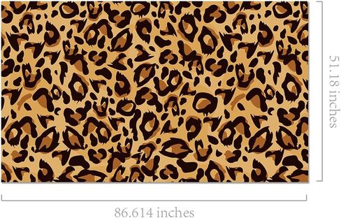 2Pcs Leopard Print Party Tablecloth Leopard Table Covers Leopards Print Animal Skin Digital Tablecloth Leopards Plastic Rectangular Tablecloths for Zoo Jungle Safari Themed Party in Saudi Arabia
