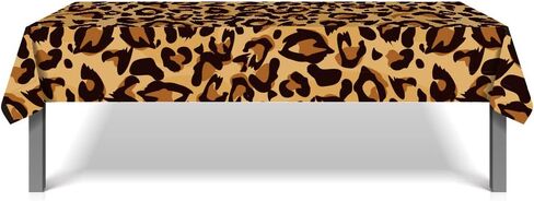 2Pcs Leopard Print Party Tablecloth Leopard Table Covers Leopards Print Animal Skin Digital Tablecloth Leopards Plastic Rectangular Tablecloths for Zoo Jungle Safari Themed Party in Saudi Arabia