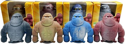 Stretchy Squishy Monkey Squeeze Toy Funny Gorilla Squishy Toy Stress Relief and Sensory Decompression Toy for Kids/Adults,Green in Kuwait