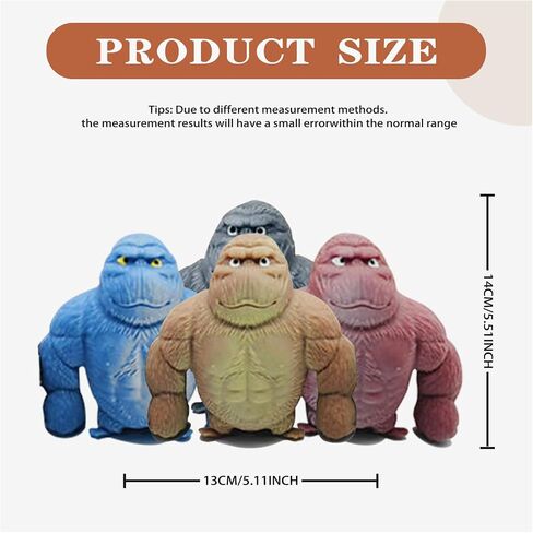 Stretchy Squishy Monkey Squeeze Toy Funny Gorilla Squishy Toy Stress Relief and Sensory Decompression Toy for Kids/Adults,Green in Kuwait