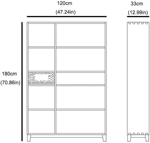 Bookcase Shelf Home Retro Bookshelf with Drawers Bedroom Rack Office Partition Decorative Rack Living Room Storage Bookcase Bookshelf with Storage(B) in Saudi Arabia