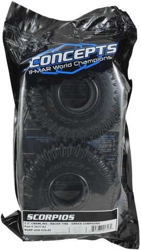 J Concepts 303702 Scorpios Tires- Green Compound - All-Terrain Scaler (Fits 2Wheel) in Saudi Arabia