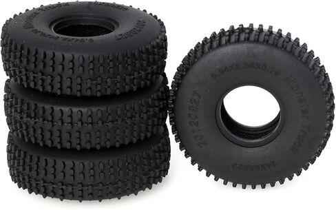 LCX Racing 1/8th RC Crawler Car Butyl Rubber 1.0 Beadlock Wheel Tyre W/Foam Tyre for Trx4M AXAL AX24 XC-1 SCX24 ، ترقيات أجزاء ملحقات ، 2pcs (64x20mm) in Saudi Arabia