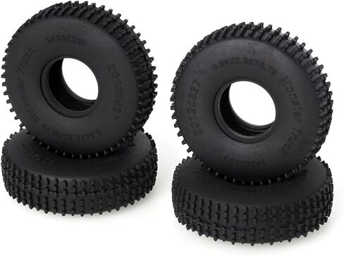 LCX Racing 1/8th RC Crawler Car Butyl Rubber 1.0 Beadlock Wheel Tyre W/Foam Tyre for Trx4M AXAL AX24 XC-1 SCX24 ، ترقيات أجزاء ملحقات ، 2pcs (64x20mm) in Saudi Arabia