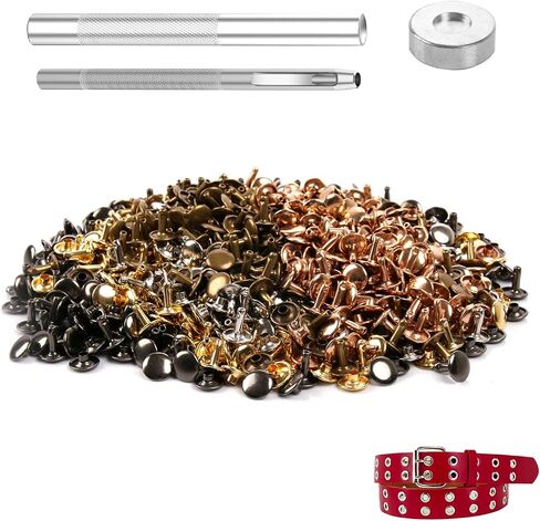 100 مجموعة من المسامير الجلدية 10x10mm Metal Cap Snaps مع أدوات إعداد 3pcs للحرف الجلدية ، DIY ، الإصلاح ، الملابس ، الأكياس ، الأحزمة ، الديكور ، ألوان متعددة in Kuwait