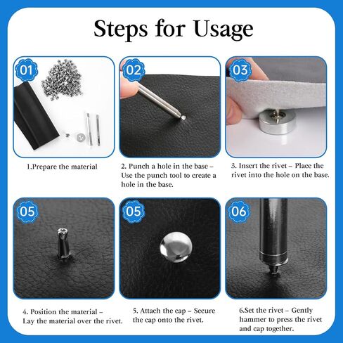 100 مجموعة من المسامير الجلدية 10x10mm Metal Cap Snaps مع أدوات إعداد 3pcs للحرف الجلدية ، DIY ، الإصلاح ، الملابس ، الأكياس ، الأحزمة ، الديكور ، ألوان متعددة in Kuwait