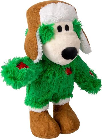 KONG Christmas Holiday Wild Knots Bear Dog Toy – Durable Rope Skeleton, Squeaker for Long-Lasting Play, Less Stuffing for Less Mess, Assorted Colors (1 Pack, Medium/Large) in Saudi Arabia