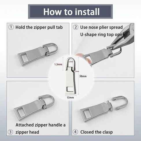 طقم إصلاح Zipper Vicheria (45 جهازًا) ، سحابات عالمية #5 للخياطة ، مجموعة الإصلاح البديلة للسترات للسترات ، معطف ، التمهيد ، حقيبة الظهر ، محفظة in Kuwait