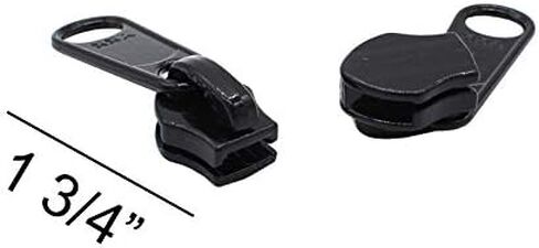 1 Yard Black YKK #8 Nylon Coil Chain Zipper Trim, Heavy Weight with 2 Coil Sliders and 2 Aluminum Stops in Saudi Arabia