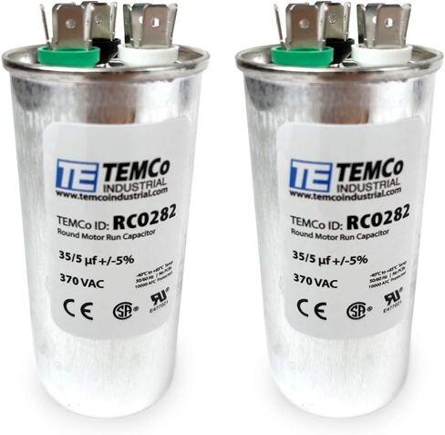 TEMCo 30+5 uf/MFD 370 VAC volts Round Run Capacitor 50/60 Hz AC Electric - Lot -1 in Saudi Arabia