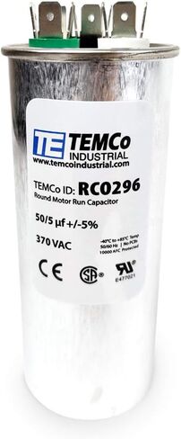 TEMCo 30+5 uf/MFD 370 VAC volts Round Run Capacitor 50/60 Hz AC Electric - Lot -1 in Saudi Arabia