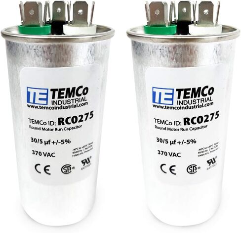 TEMCo 30+5 uf/MFD 370 VAC volts Round Run Capacitor 50/60 Hz AC Electric - Lot -1 in Saudi Arabia
