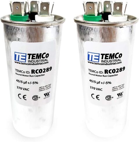 TEMCo 30+5 uf/MFD 370 VAC volts Round Run Capacitor 50/60 Hz AC Electric - Lot -1 in Saudi Arabia