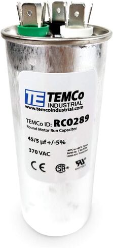 TEMCo 30+5 uf/MFD 370 VAC volts Round Run Capacitor 50/60 Hz AC Electric - Lot -1 in Saudi Arabia