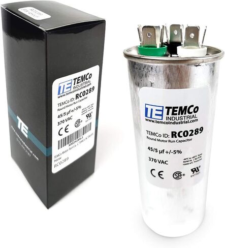 TEMCo 30+5 uf/MFD 370 VAC volts Round Run Capacitor 50/60 Hz AC Electric - Lot -1 in Saudi Arabia