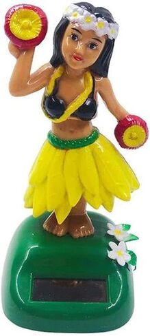 Solar Powered Hula Girl Dancing Figures Decoration Swinging Hawaiian Girl Doll Car Dashboard Ornaments for Car Interior Home Party Decor Learning Education in Saudi Arabia