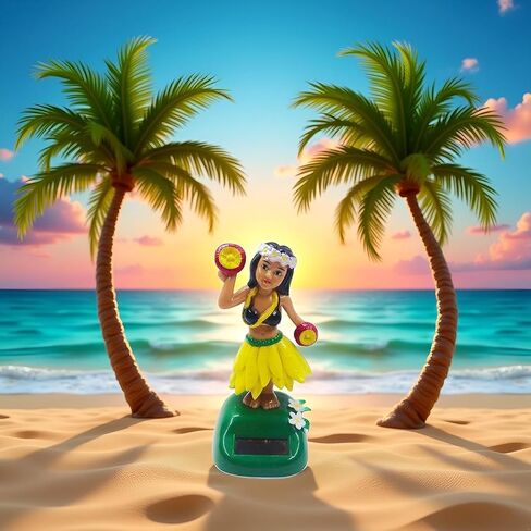 Solar Powered Hula Girl Dancing Figures Decoration Swinging Hawaiian Girl Doll Car Dashboard Ornaments for Car Interior Home Party Decor Learning Education in Saudi Arabia