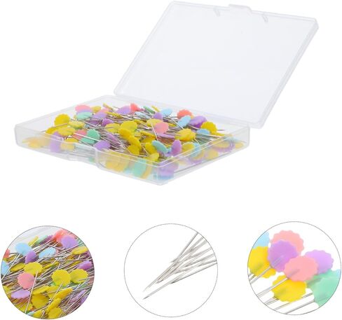 200pcs دبابيس أزهار الأنيقة دبابيس خياطة مستقيمة رؤوس الزهور لخطية النسيج ومشاريع الحرف اليدوية in Saudi Arabia