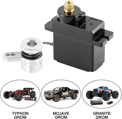 Globact 1.2kg Micro Metal Gear Rc servo لـ 1/18 Arrma Granite Grom 1/16 Mojave Grom 1/14 Typhon Grom RC Truck 1/12 Losi NASCAR RC Racecar Upgrade SPMSSX110 in Saudi Arabia