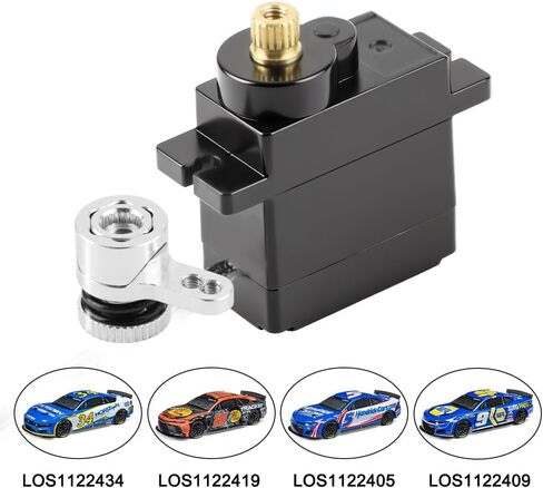Globact 1.2kg Micro Metal Gear Rc servo لـ 1/18 Arrma Granite Grom 1/16 Mojave Grom 1/14 Typhon Grom RC Truck 1/12 Losi NASCAR RC Racecar Upgrade SPMSSX110 in Saudi Arabia