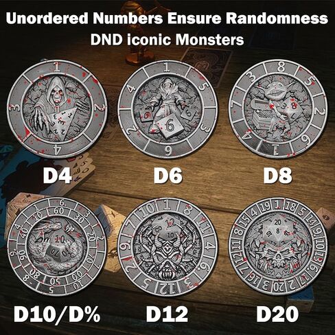 Metal Cube Spinner DND Dice ، Polyhedral Coll -Play 7 في 1 D&D Mystery Dice للأبراج المحصنة وهدايا ألعاب Dragons ، ومكتبي تملقات ARC CORNERS 6 Side Tabletop RPG Accessories لـ DM & Player （YHAG in Kuwait