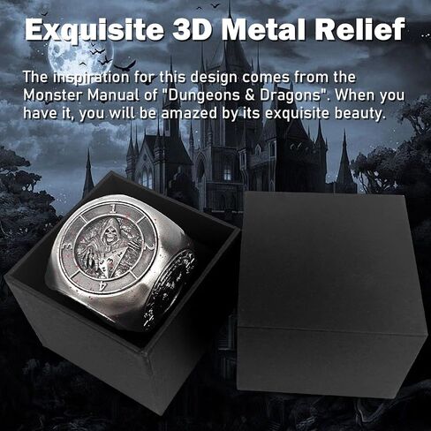 Metal Cube Spinner DND Dice ، Polyhedral Coll -Play 7 في 1 D&D Mystery Dice للأبراج المحصنة وهدايا ألعاب Dragons ، ومكتبي تملقات ARC CORNERS 6 Side Tabletop RPG Accessories لـ DM & Player （YHAG in Kuwait