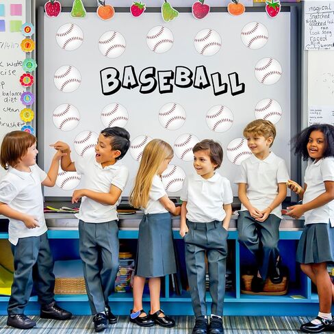 Ouneno 45 PCS Baseball Cetouts Sports Ball Clutouts for Bulletin Sport Classroom Baseball Birthday Baby Shower Party Paper Paper Baseball Clants for DIY Kids Projects in Saudi Arabia
