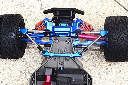 11pc مجموعة ترقيات قضبان ربط الألومنيوم مع تثبيت C-Hub Traxxas 1/10 Rustler 4x4 VXL67076-4 RC CARS بواسطة GPM (أخضر) in Saudi Arabia