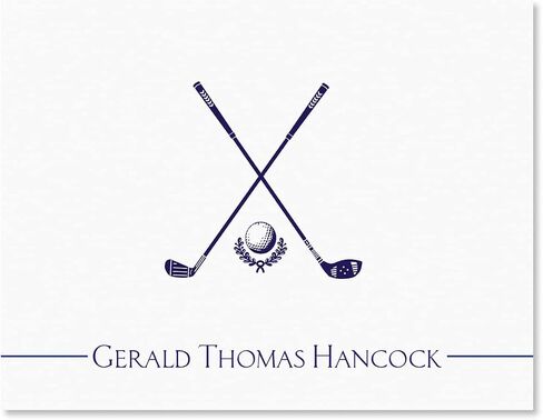 Golf Personalized Note Cards - 24 Cards with White Envelopes, 4¼ x 5½ Inch Size, Blank Stationery, Add Names or Text, For Thank You Notes, Invitations, & Announcements in Saudi Arabia
