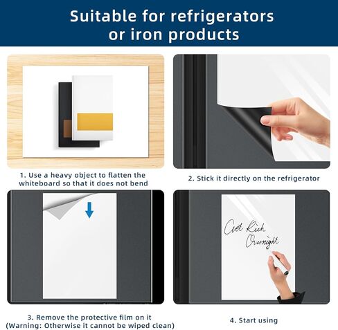 Magnetic Dry Erase Whiteboard for Refrigerators, 18" x 24" White Board on Wall for Organizer and Planner, Kitchen Fridge Shopping List with Marker, Magnetic Eraser and Magnets in Kuwait
