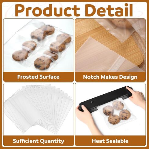 yexiya 200 pcs أكياس ستم الكعك الساخن غير اللامعة السيلوفان مسطح أكياس ملفات تعريف الارتباط مع أحجام 4 "× 6" ، 5 "× 7" لمخبز معالجة الحلوى حلوى الحلوى in Saudi Arabia
