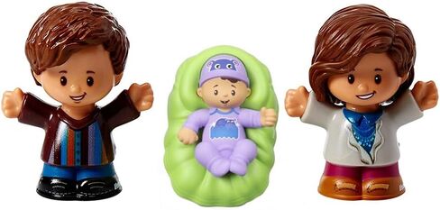 Fisher-Price Replacement Parts for Collectible Little People Big Helpers Family Dollhouse FTL14 - Replacement Hispanic Figures Dad Mom and Baby in Saudi Arabia