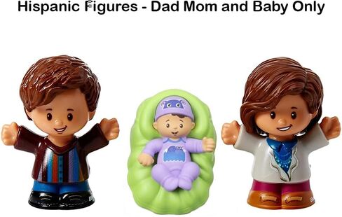 Fisher-Price Replacement Parts for Collectible Little People Big Helpers Family Dollhouse FTL14 - Replacement Hispanic Figures Dad Mom and Baby in Saudi Arabia
