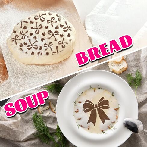 Whaline 15 Pcs Bow Cookie Stencils Coquette Bowknot Airbrush Painting Stencils with Bead Chain Decorative Biscuit Cake Baking Templates for DIY Crafts Birthday Bachelorette Party in Saudi Arabia