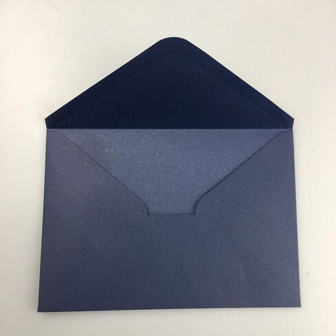 25 PCS Pearl Navy Blue A7 أظرف ، 5.35 × 7.7 بوصة ، مثالية لبطاقات دعوة الزفاف 5 × 7 ، تحية عيد ميلاد RSVP دعوة in Saudi Arabia