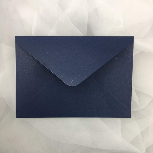 25 PCS Pearl Navy Blue A7 أظرف ، 5.35 × 7.7 بوصة ، مثالية لبطاقات دعوة الزفاف 5 × 7 ، تحية عيد ميلاد RSVP دعوة in Saudi Arabia
