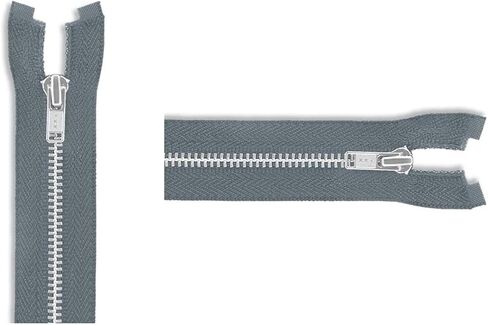 #3 Aluminum Lightweight Metal Separating YKK Jacket Zipper - Choose Length - Color: Dark Grey #578-1 Zipper Per Pack - Made in The United States. (22" Inches) in Saudi Arabia