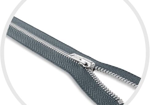 #3 Aluminum Lightweight Metal Separating YKK Jacket Zipper - Choose Length - Color: Dark Grey #578-1 Zipper Per Pack - Made in The United States. (22" Inches) in Saudi Arabia