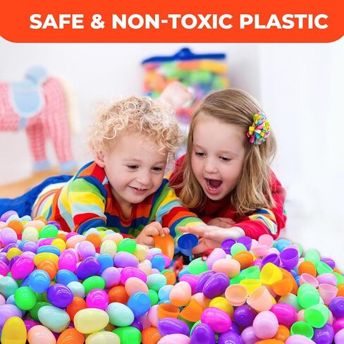 Premium Plastic Easter EggShell-50pcs Vibrant Solid Colors & Printed colorful Fillable Eggs,Ideal for Gift Surprises,Celebration Giveaways,School Rewards & Festive EggHunts (Vibrant Solid Colors Eggs) in Saudi Arabia