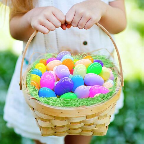 Premium Plastic Easter EggShell-50pcs Vibrant Solid Colors & Printed colorful Fillable Eggs,Ideal for Gift Surprises,Celebration Giveaways,School Rewards & Festive EggHunts (Vibrant Solid Colors Eggs) in Saudi Arabia