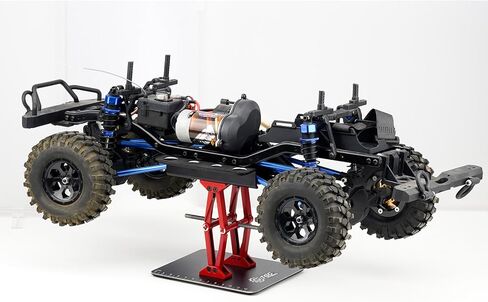 RC Car Adjustable Height Work Stand with Screwed Tray Made of Aluminum Alloy Suit for TRX4M Axial Arrma Redcat Losi Etc 1/8 1/10 1/12 1/14 1/16 1/18 RC Car Tool Set (Red) in Kuwait
