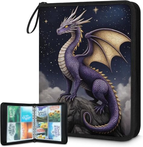 Card Binder 9 -Pocket - 900 Abomets Card Aullder مع 50 أكمام قابلة للإزالة لبطاقات الحجم القياسية - مثالية لبطاقات التداول القابلة للتحصيل - TCG Binder - هدية للبنين والبنات (CAT) in Kuwait