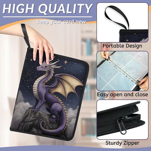 Card Binder 9 -Pocket - 900 Abomets Card Aullder مع 50 أكمام قابلة للإزالة لبطاقات الحجم القياسية - مثالية لبطاقات التداول القابلة للتحصيل - TCG Binder - هدية للبنين والبنات (CAT) in Kuwait