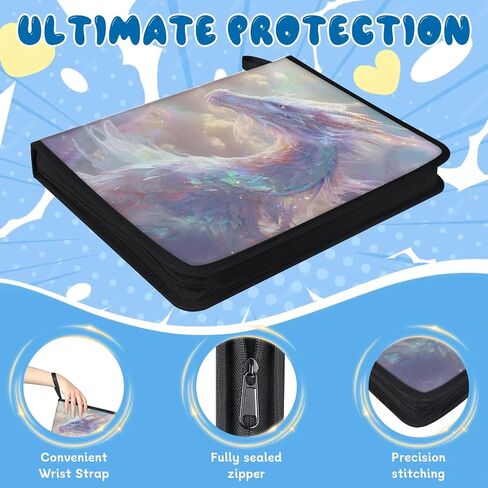 Card Binder 9 -Pocket - 900 Abomets Card Aullder مع 50 أكمام قابلة للإزالة لبطاقات الحجم القياسية - مثالية لبطاقات التداول القابلة للتحصيل - TCG Binder - هدية للبنين والبنات (CAT) in Kuwait