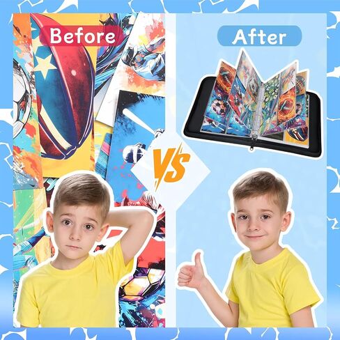 Card Binder 9 -Pocket - 900 Abomets Card Aullder مع 50 أكمام قابلة للإزالة لبطاقات الحجم القياسية - مثالية لبطاقات التداول القابلة للتحصيل - TCG Binder - هدية للبنين والبنات (CAT) in Kuwait